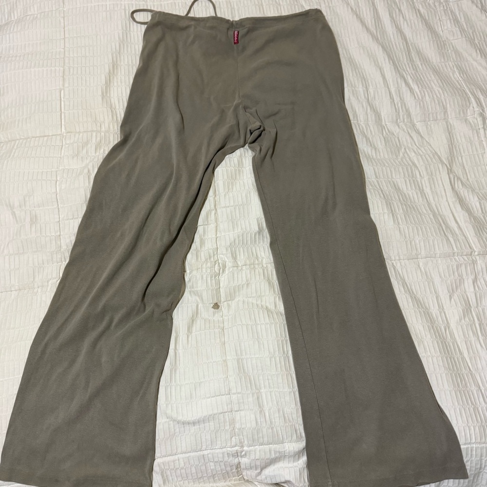 Loungewear Wide Leg Taupe Pants - Picture 4 of 4